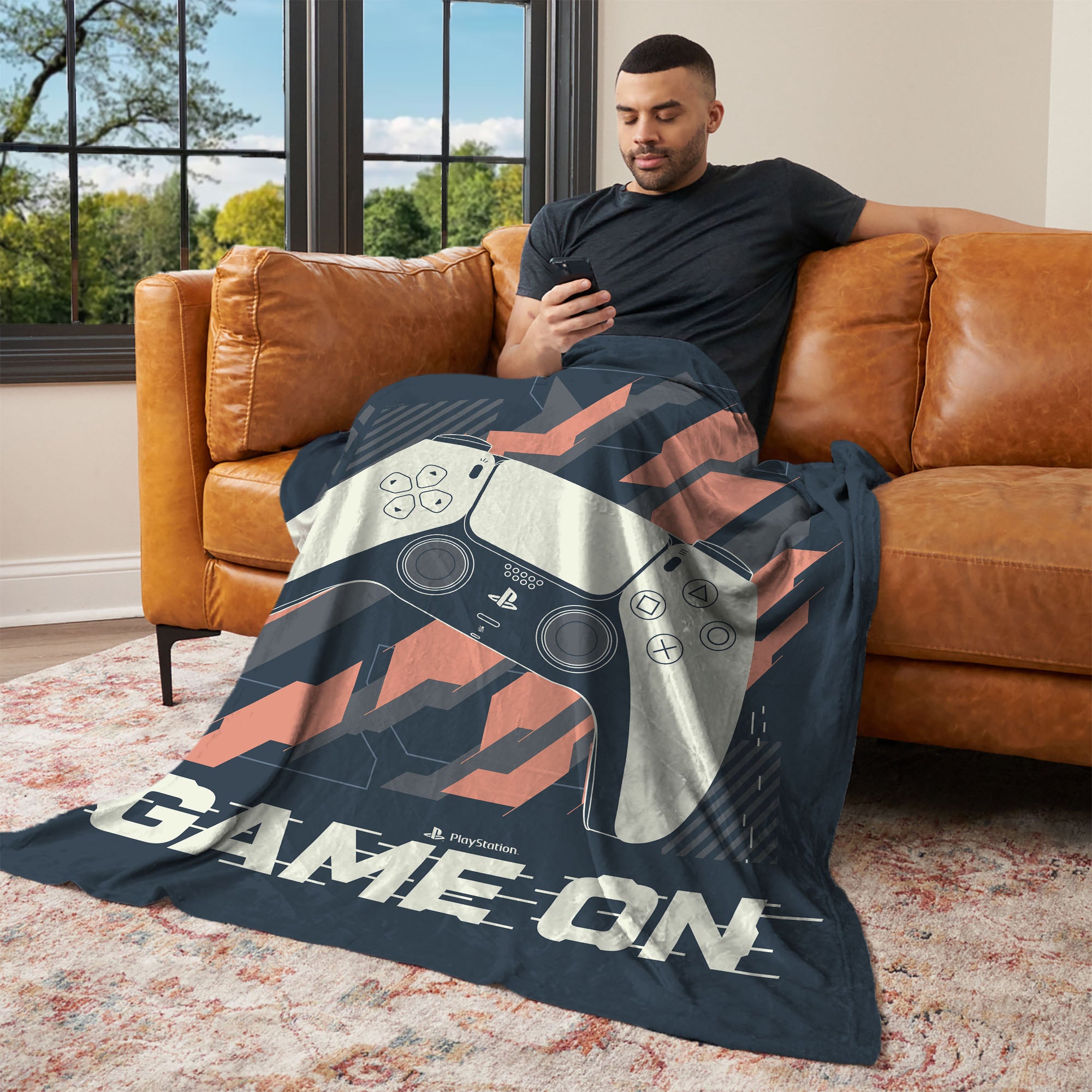 Sony PlayStation Game On Silk Touch Throw Blanket 60x80 inches