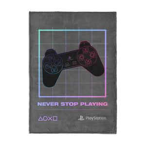Sony PlayStation Never Stop Playing Silk Touch Throw Blanket 60x80 inches