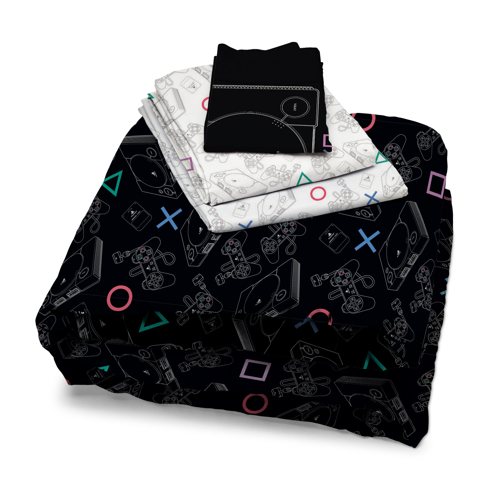 Sony Playstation Play Together Reversible Twin Bed in a Bag Set 64 x 86 Inches