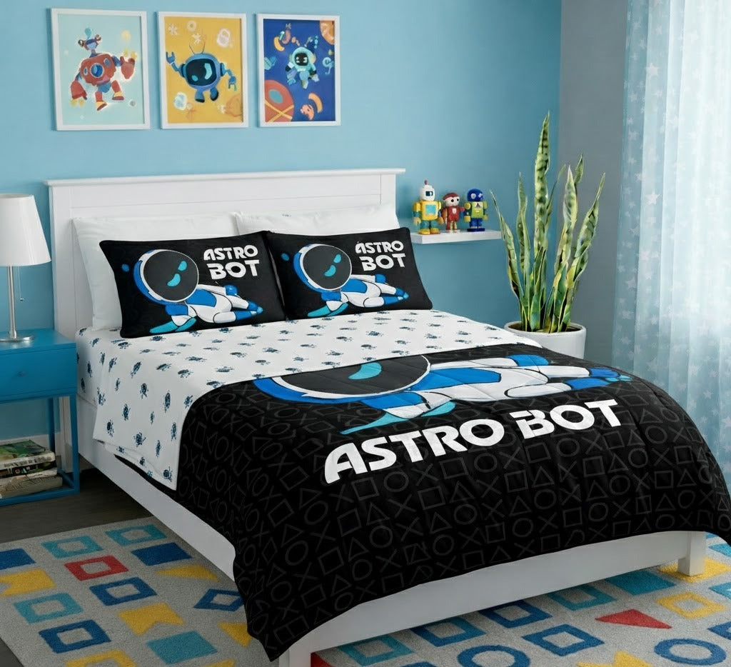 Sony Playstation Astro Bot Relax Astro Reversible Full Bed in a Bag Set 78 x 86 Inches