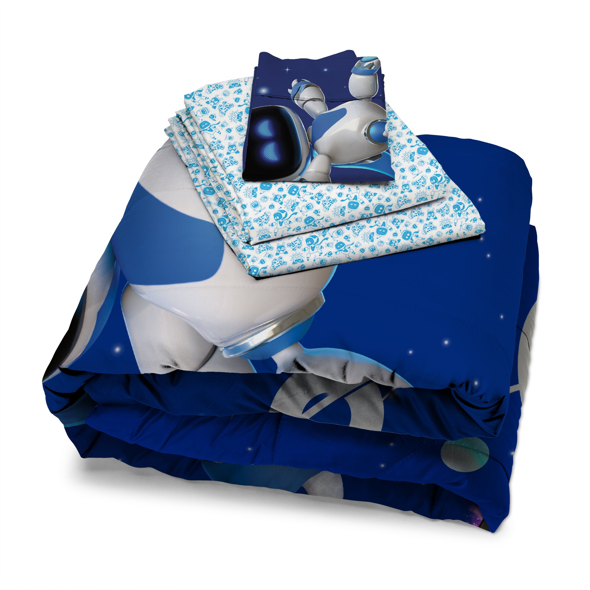 Sony Playstation Astro Bot Cosmic Clash Reversible Full Bed in a Bag Set 78 x 86 Inches