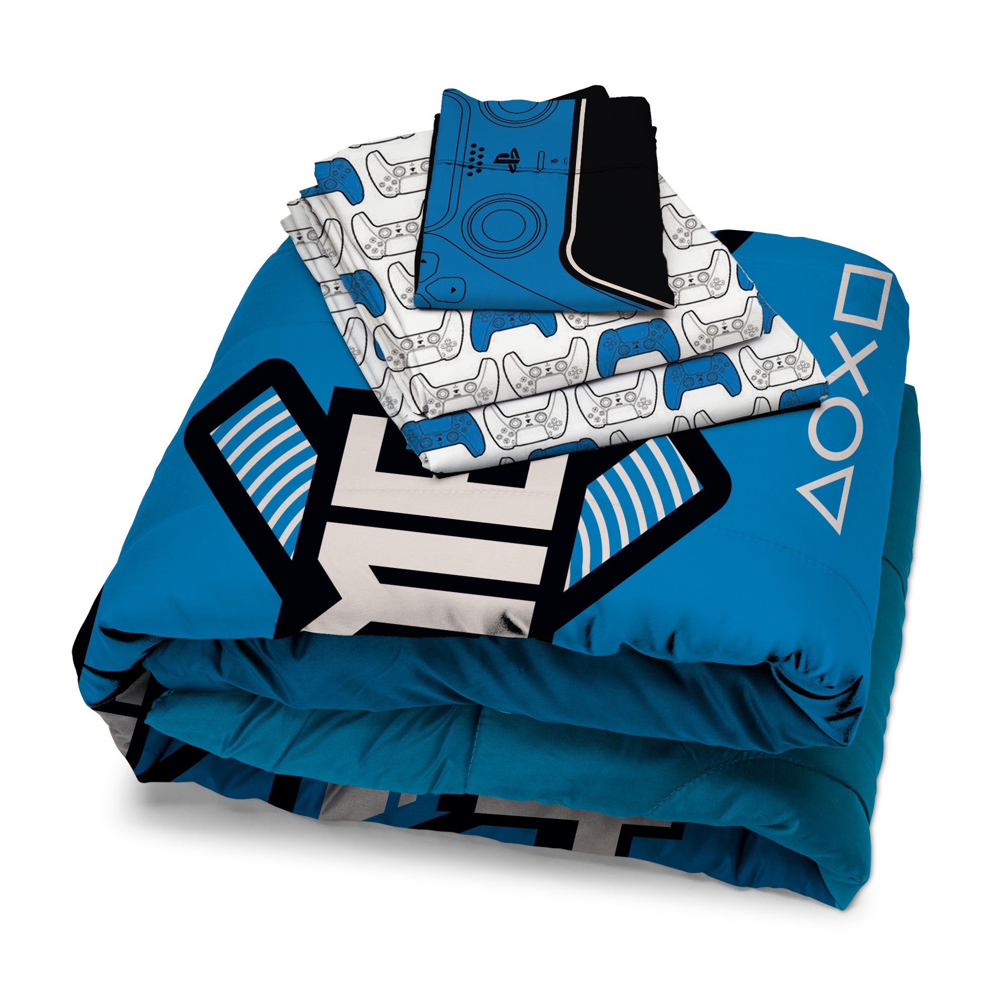 Sony Playstation Play On Reversible Full Bed in a Bag Set 78 x 86 Inches