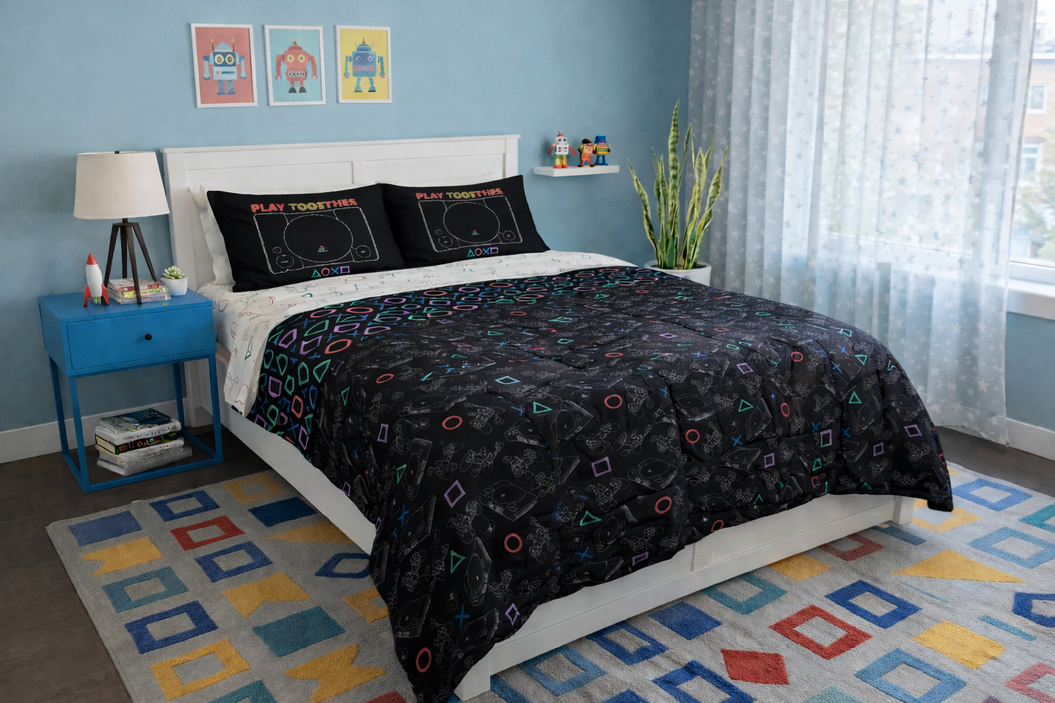 Sony Playstation Play Together Reversible Full Bed in a Bag Set 78 x 86 Inches