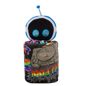 Playstation Astrobot Mural Officially Licensed Silk Touch Throw Blanket and Plush Character Hugger Set