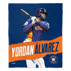 MLB Houston Astros Yordan Alvarez Silk Touch Throw Blanket 50x60 Inches
