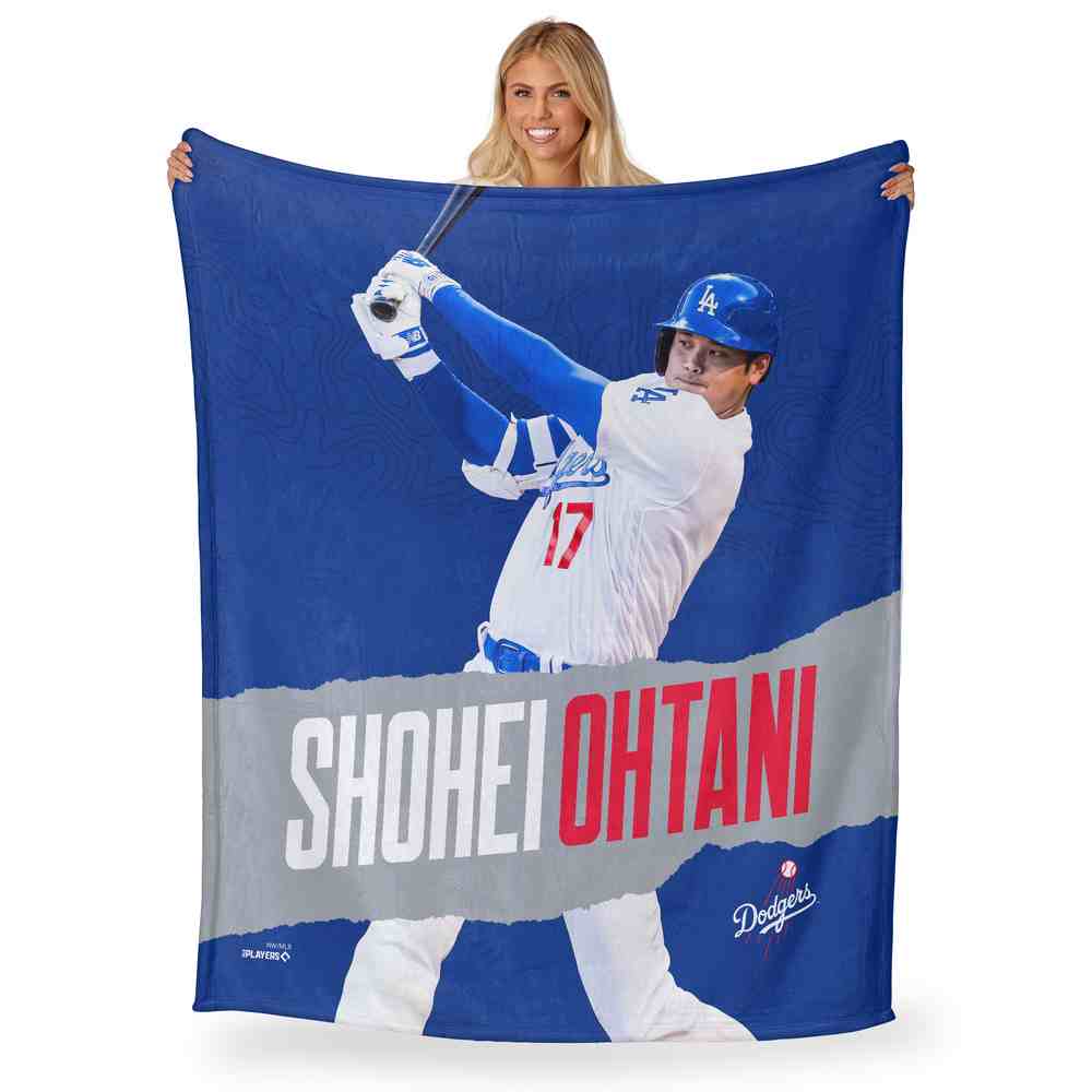 MLB Los Angeles Dodgers Shohei Ohtani Silk Touch Throw Blanket 50x60 Inches