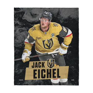 Vegas Golden Knights Jack Eichel NHL Silk Touch Throw Blanket 50X60 Inches