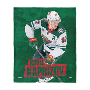 Minnesota Wild Kirill Kaprizov NHL Silk Touch Throw Blanket 50X60 Inches