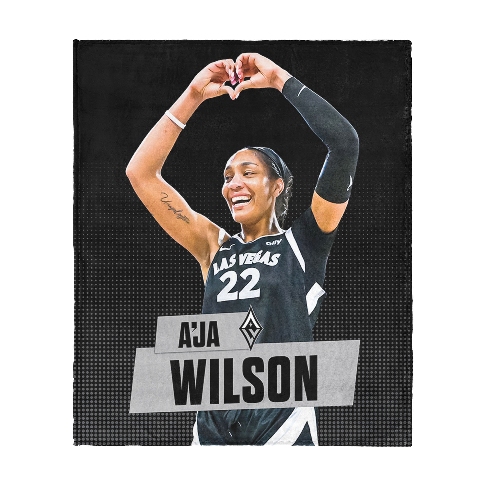 Las Vegas Aces A’ja Wilson Silk Touch Throw Blanket 50×60 inches