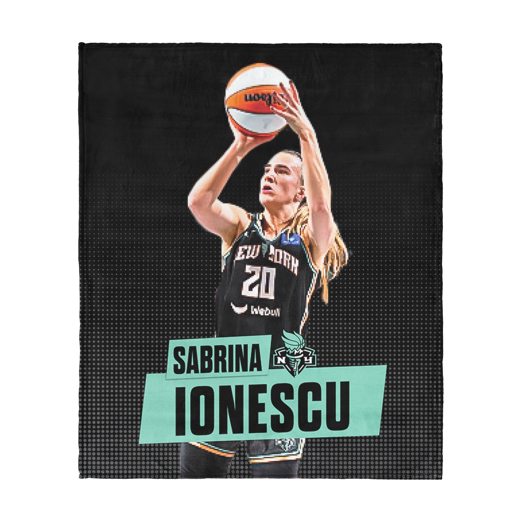 New York Liberty Sabrina Ionescu Silk Touch Throw Blanket 50×60 inches