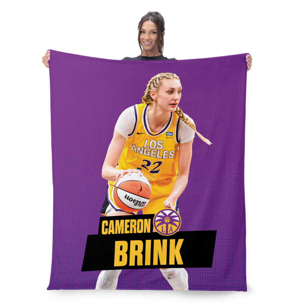 Los Angeles Sparks Cameron Brink Silk Touch Throw Blanket 50×60 inches
