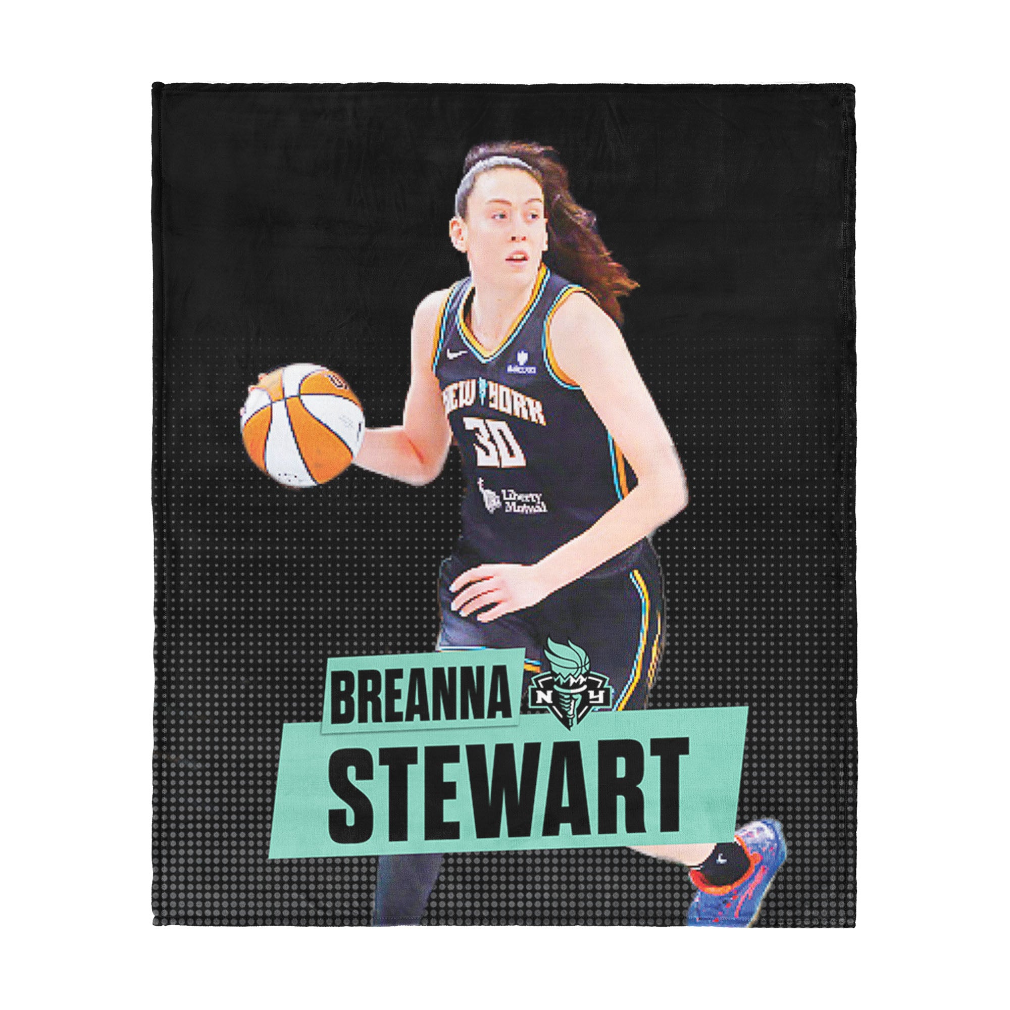 New York Liberty Breanna Stewart Silk Touch Throw Blanket 50×60 inches