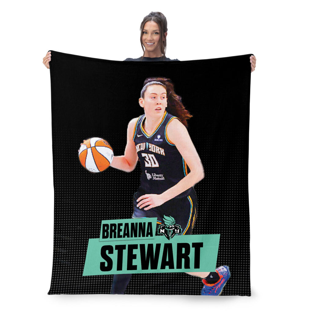 New York Liberty Breanna Stewart Silk Touch Throw Blanket 50×60 inches