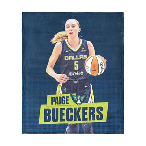 Dallas Wings Paige Bueckers Silk Touch Throw Blanket 50×60 inches
