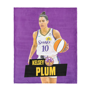 Los Angeles Sparks Kelsey Plum Silk Touch Throw Blanket 50×60 inches