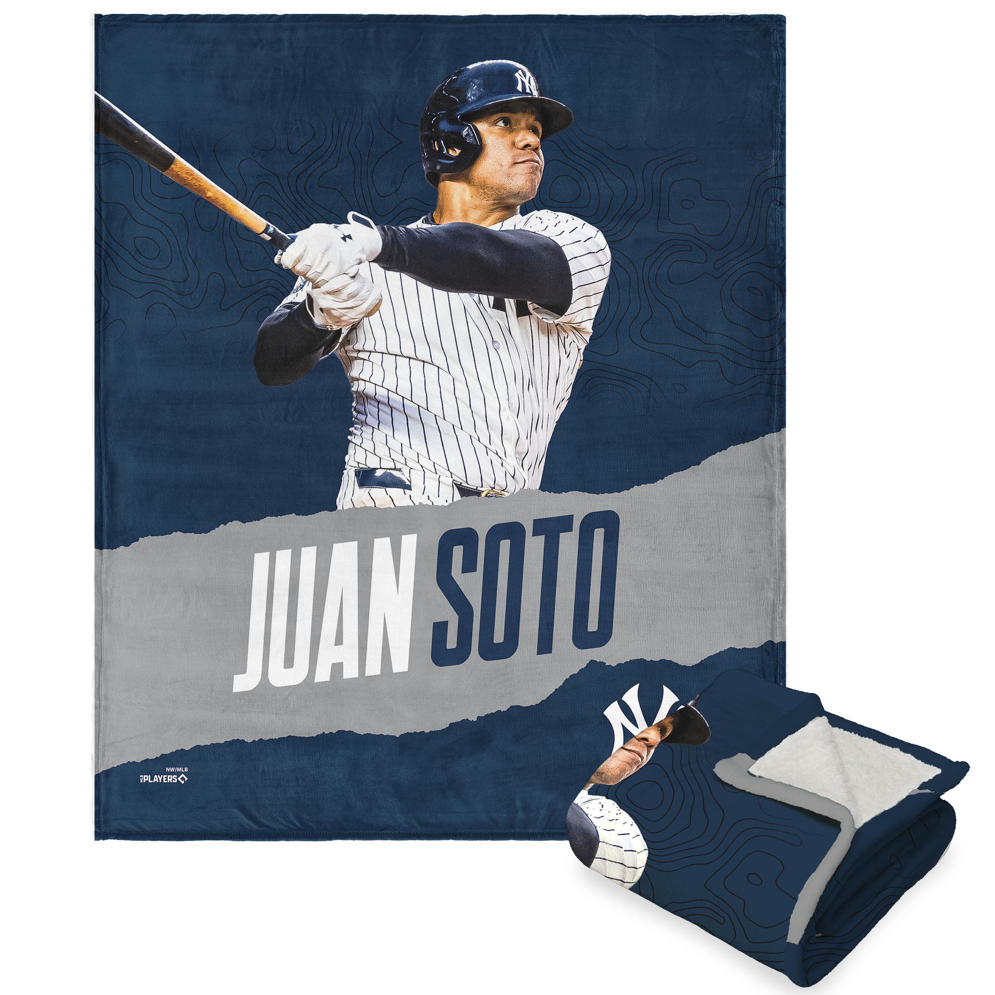 MLB Juan Soto Player Silk Touch Sherpa Throw Blanket 50 x 60 Inches