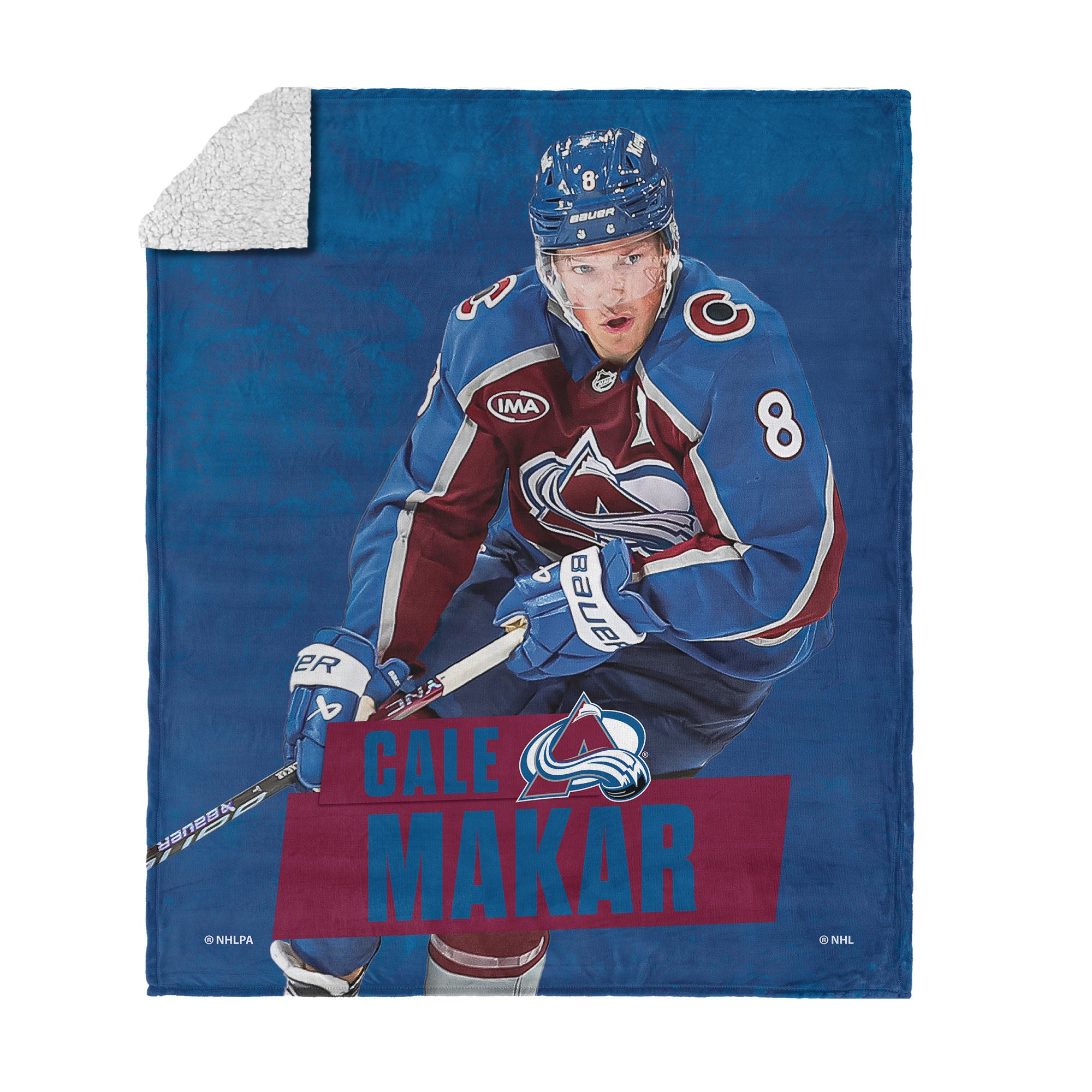 Colorado Avalanche Cale Makar NHL Silk Touch Sherpa Throw Blanket 50X60 Inches