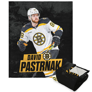 Boston Bruins David Pastrnak NHL Silk Touch Sherpa Throw Blanket 50X60 Inches