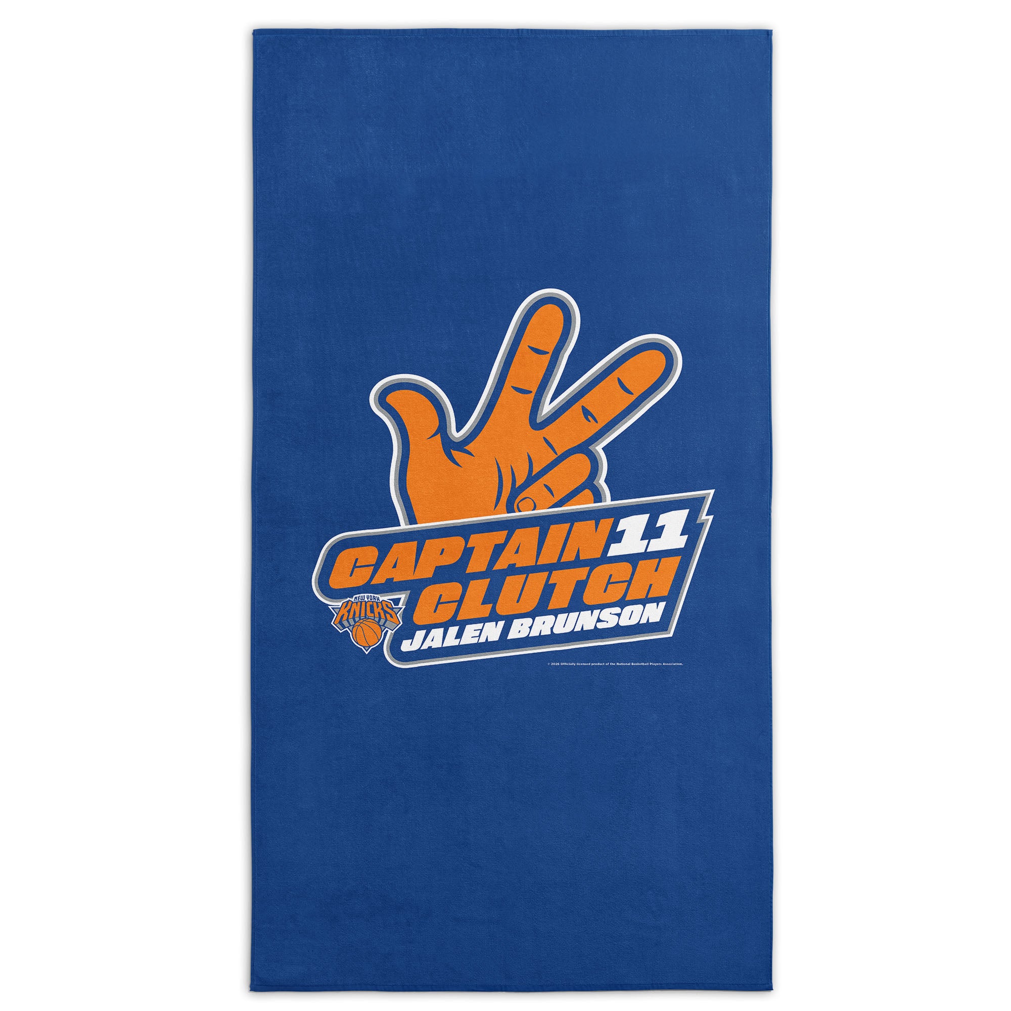 New York Knicks Jalen Brunson Captain Clutch Beach Towel 30x60 inches