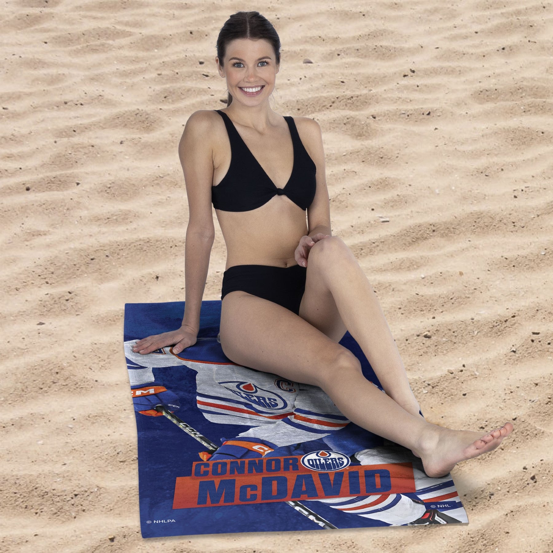 Edmonton Oilers Connor McDavid NHL Beach Towel 30X60 Inches