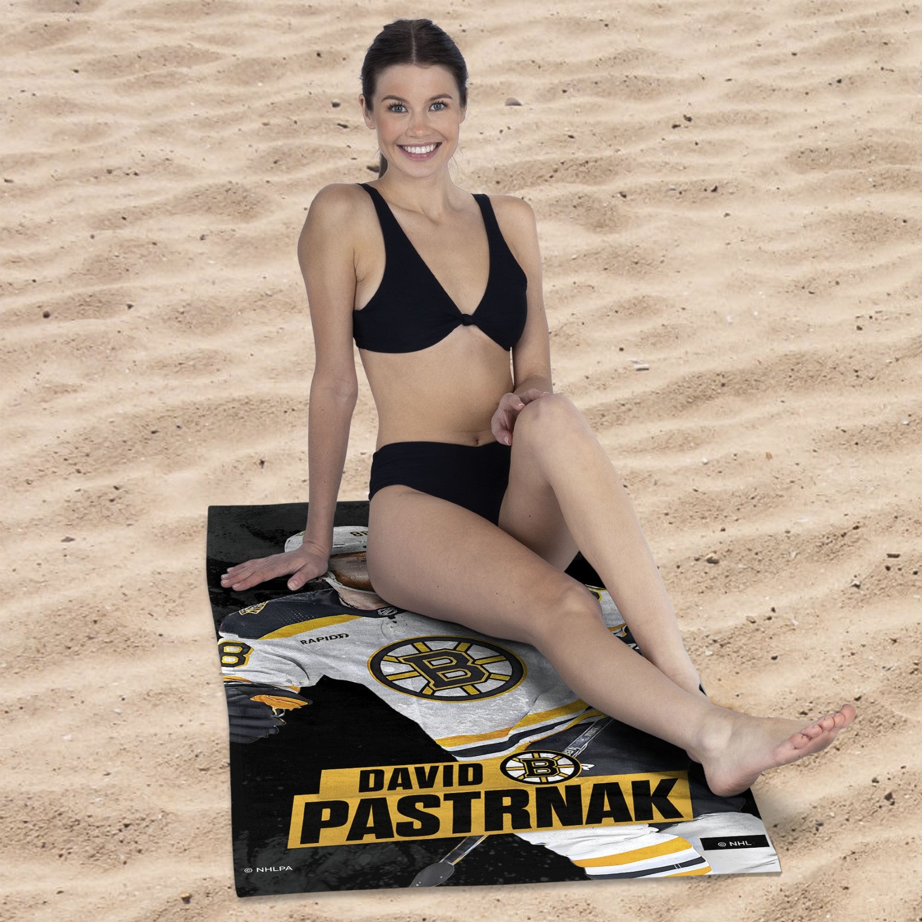 Boston Bruins David Pastrnak NHL Beach Towel 30X60 Inches