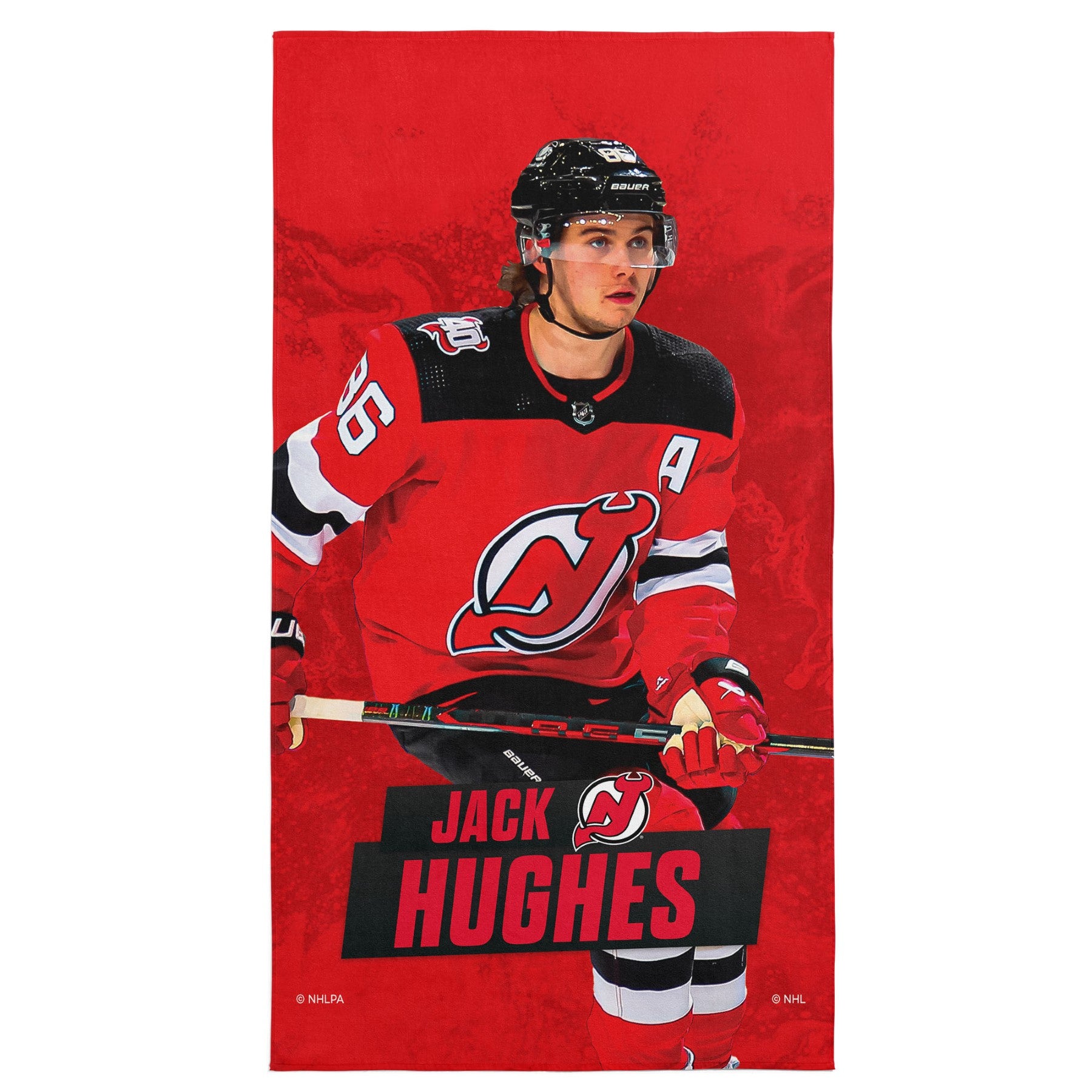 New Jersey Devils Jack Hughes NHL Beach Towel 30X60 Inches