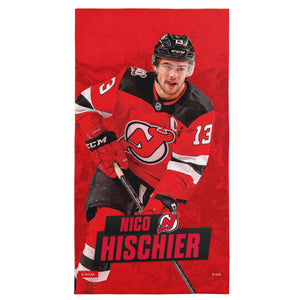 New Jersey Devils Nico Hischier NHL Beach Towel 30X60 Inches