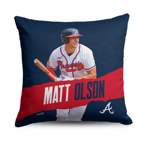MLB Matt Olson Player Throw Pillow 18 x 18 Inches