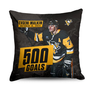 Pittsburgh Penguins NHL Evgeni Malkin 500 Goals Throw Pillow 18X18 Inches