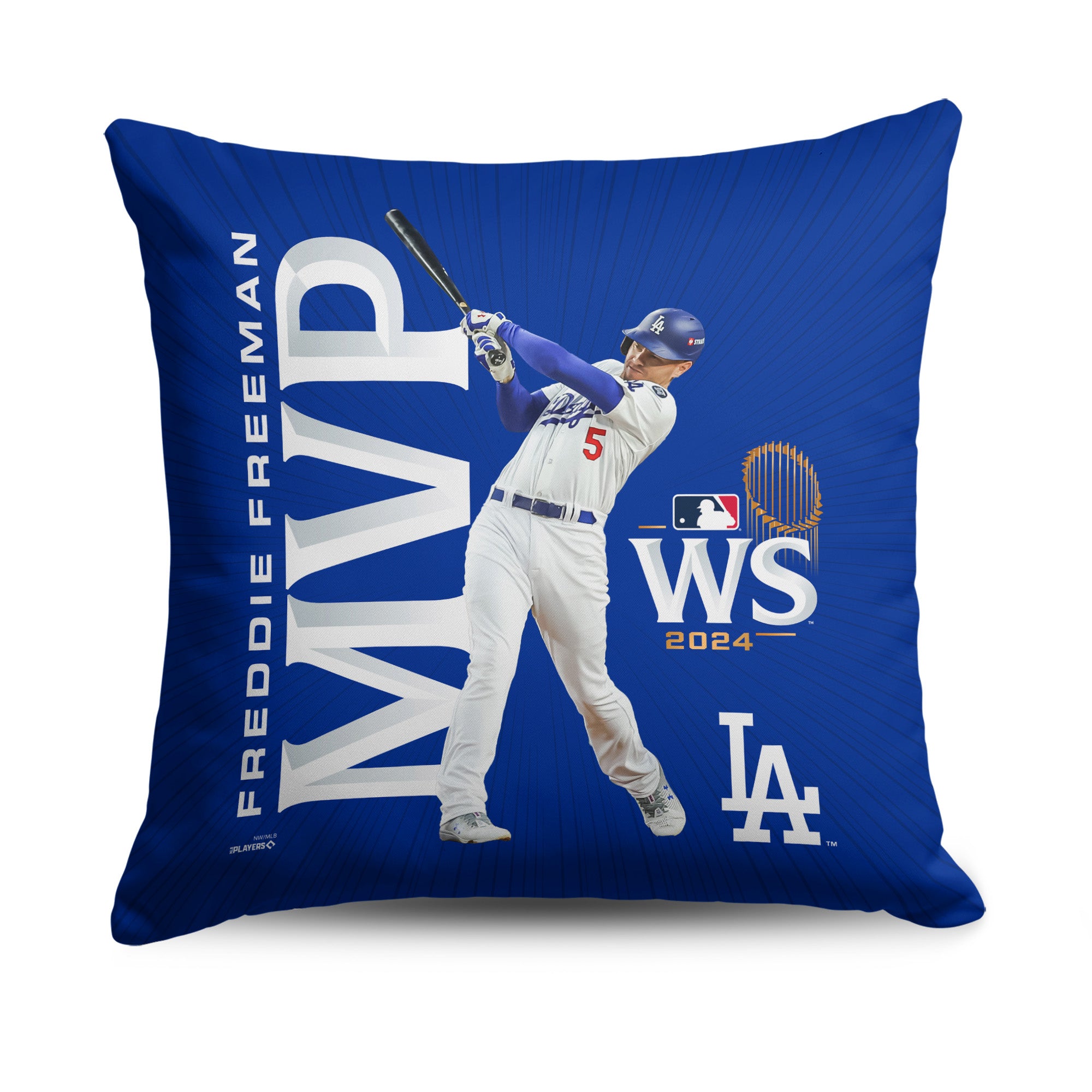 Los Angeles Dodgers MLB World Series MVP Freddie Freeman Throw Pillow 18X18 Inches