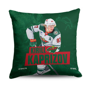 Minnesota Wild Kirill Kaprizov NHL Throw Pillow 18X18 Inches