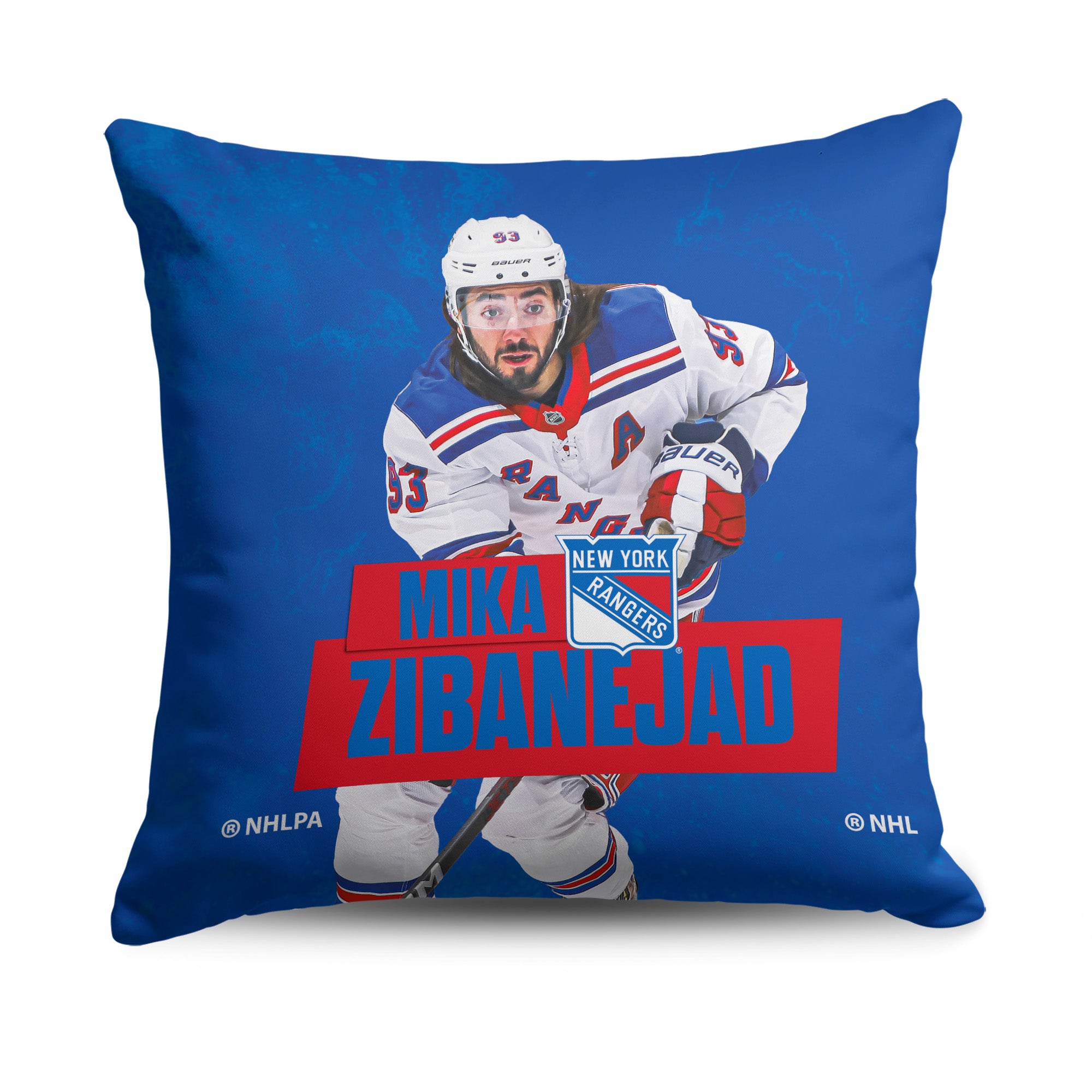 New York Rangers Mika Zibanejad NHL Throw Pillow 18X18 Inches