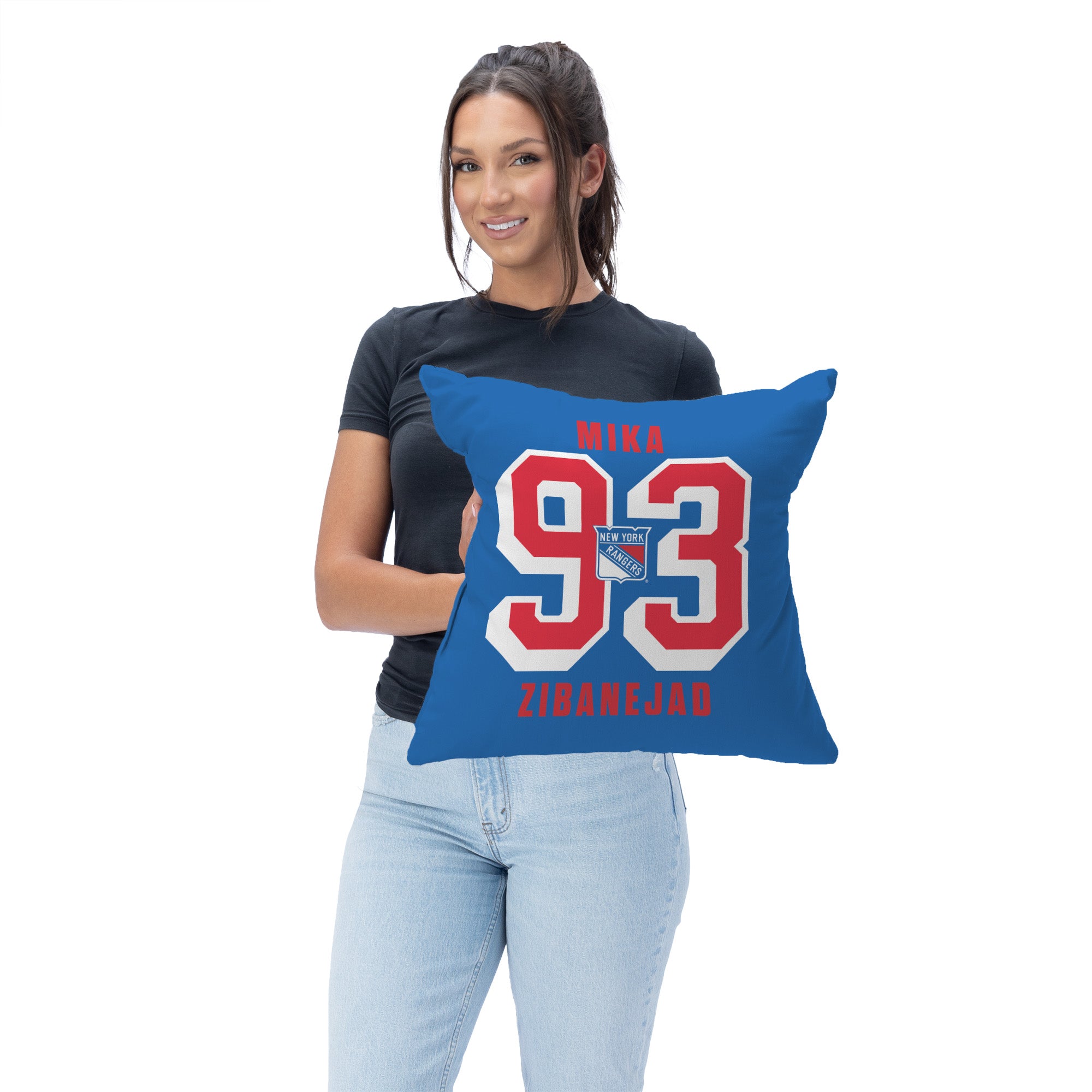 New York Rangers Mika Zibanejad NHL Throw Pillow 18X18 Inches