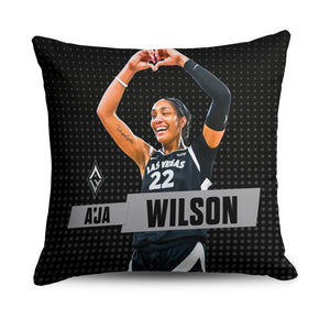 Las Vegas Aces A’ja Wilson Throw Pillow 18×18 inches