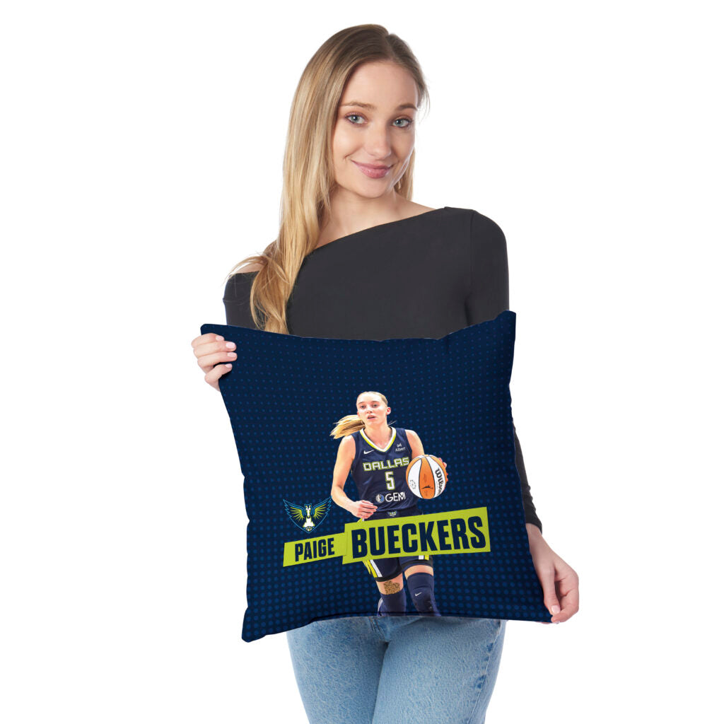 Dallas Wings Paige Bueckers Throw Pillow 18×18 inches