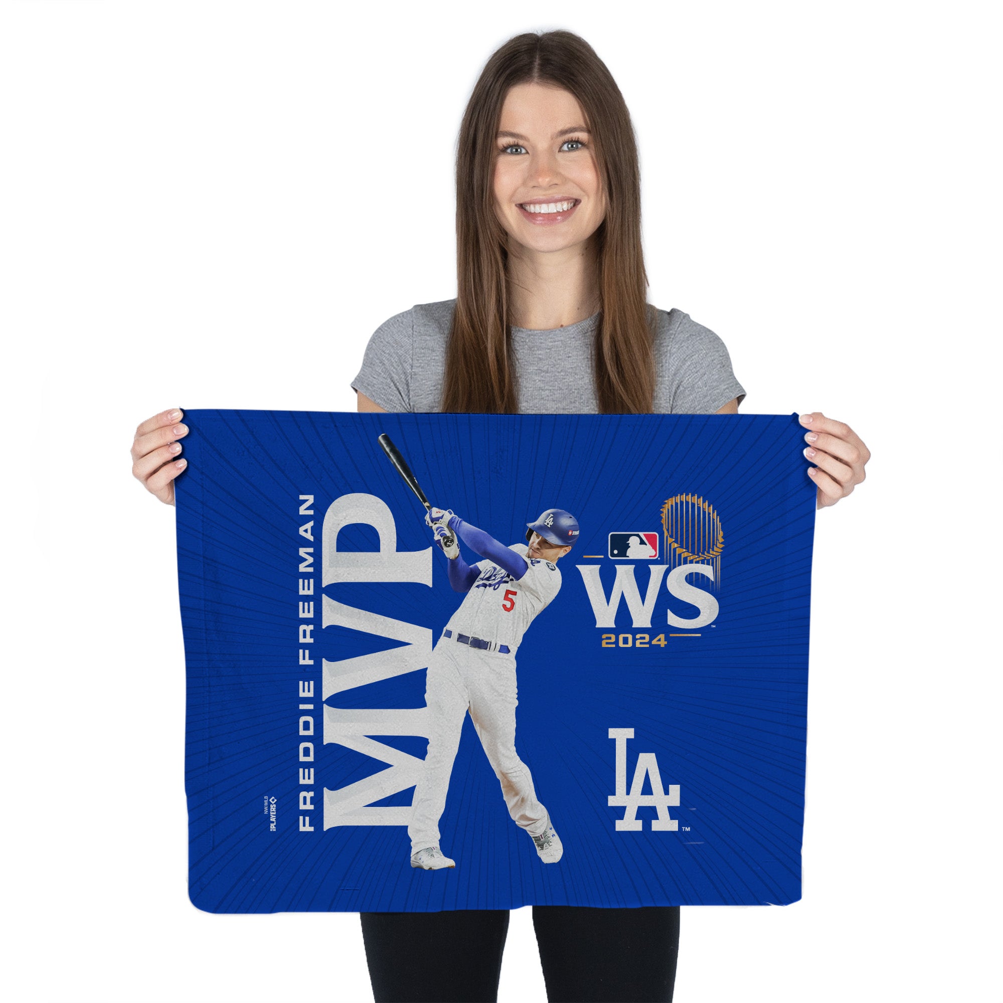 Los Angeles Dodgers MLB World Series MVP Freddie Freeman Rally Towel 15x18 Inches