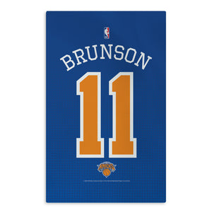 New York Knicks Jalen Brunson Name and Number Washable Rug 20x32 inches