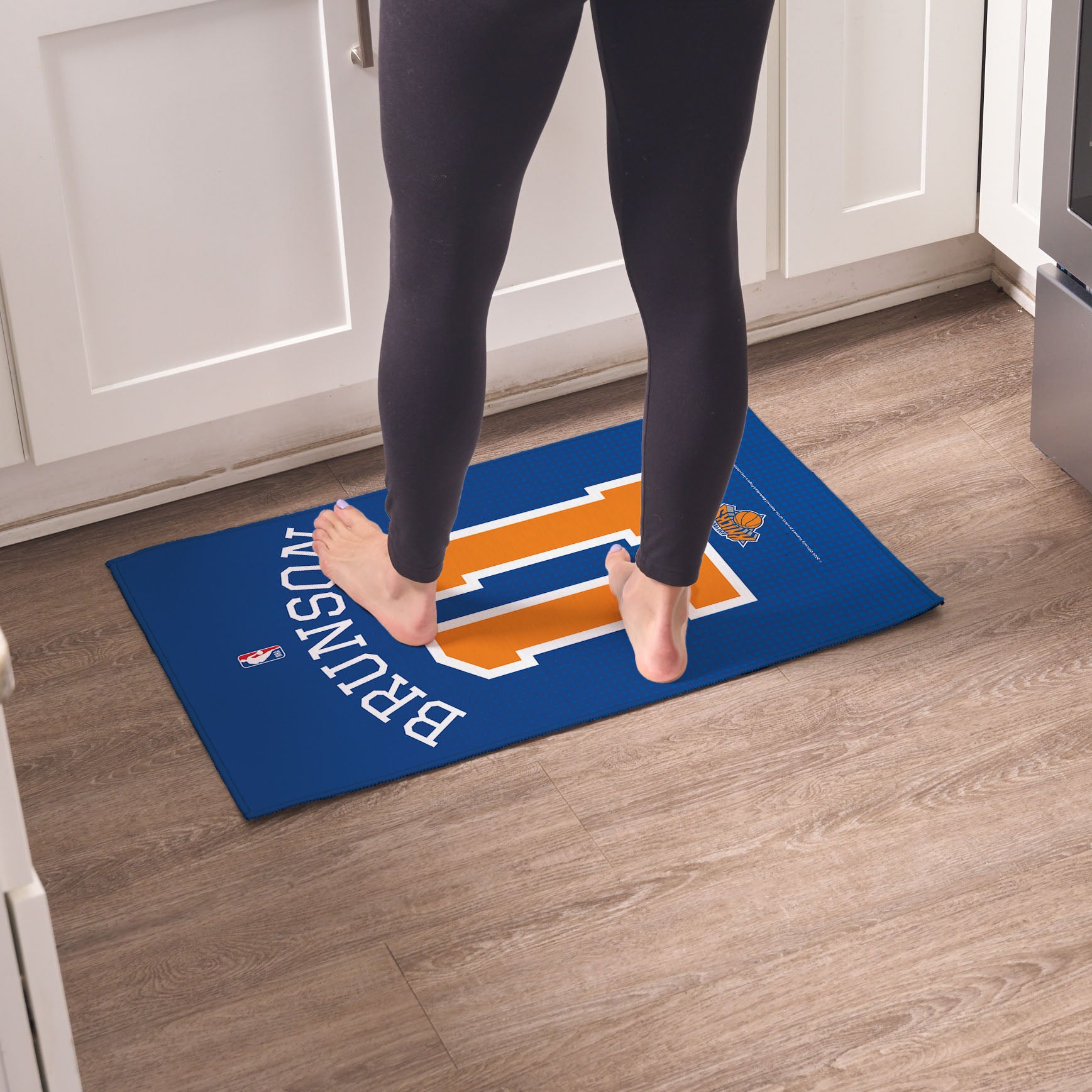 New York Knicks Jalen Brunson Name and Number Washable Rug 20x32 inches