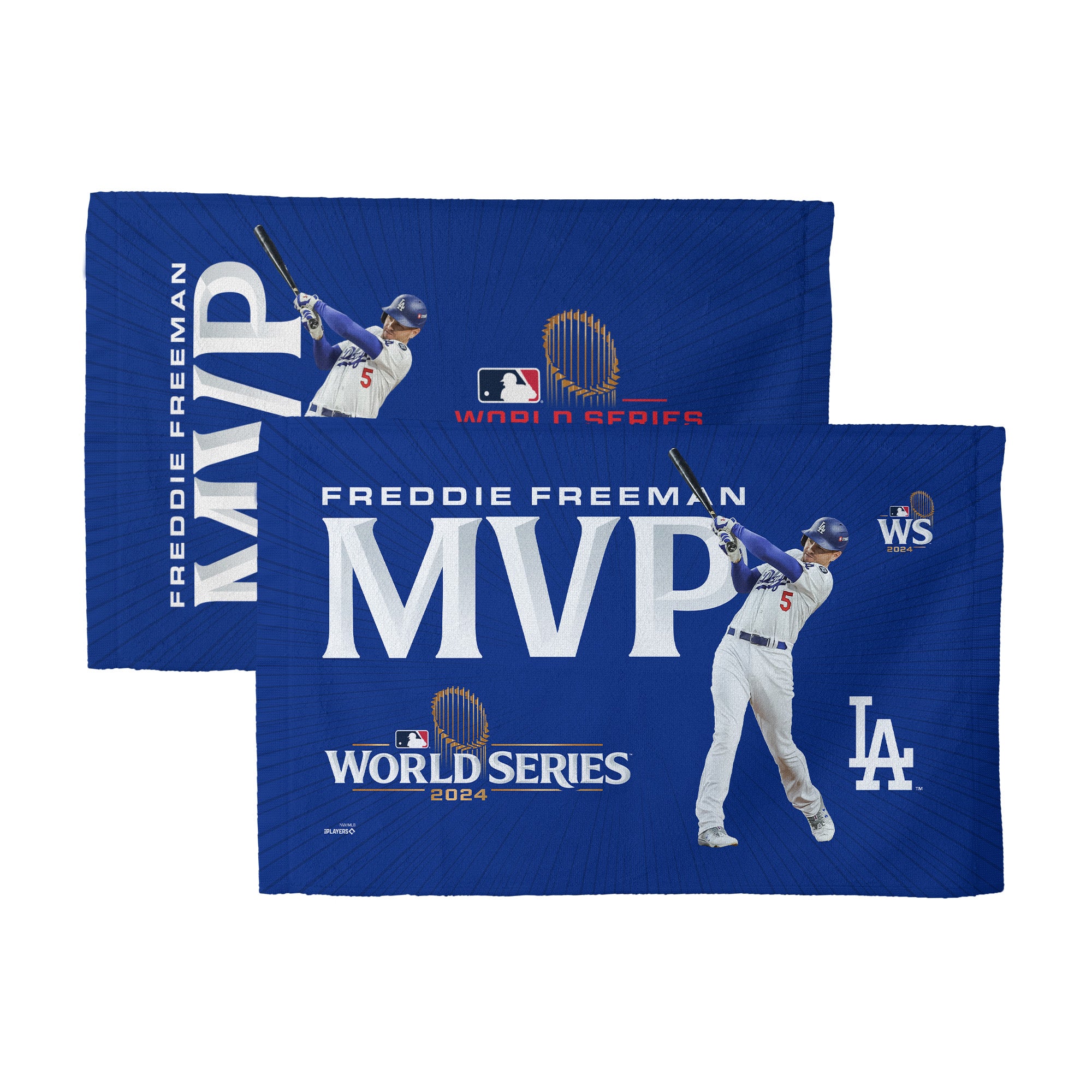 Los Angeles Dodgers MLB World Series MVP Freddie Freeman Fan Towel 2 Pack 16 x 25 Inches