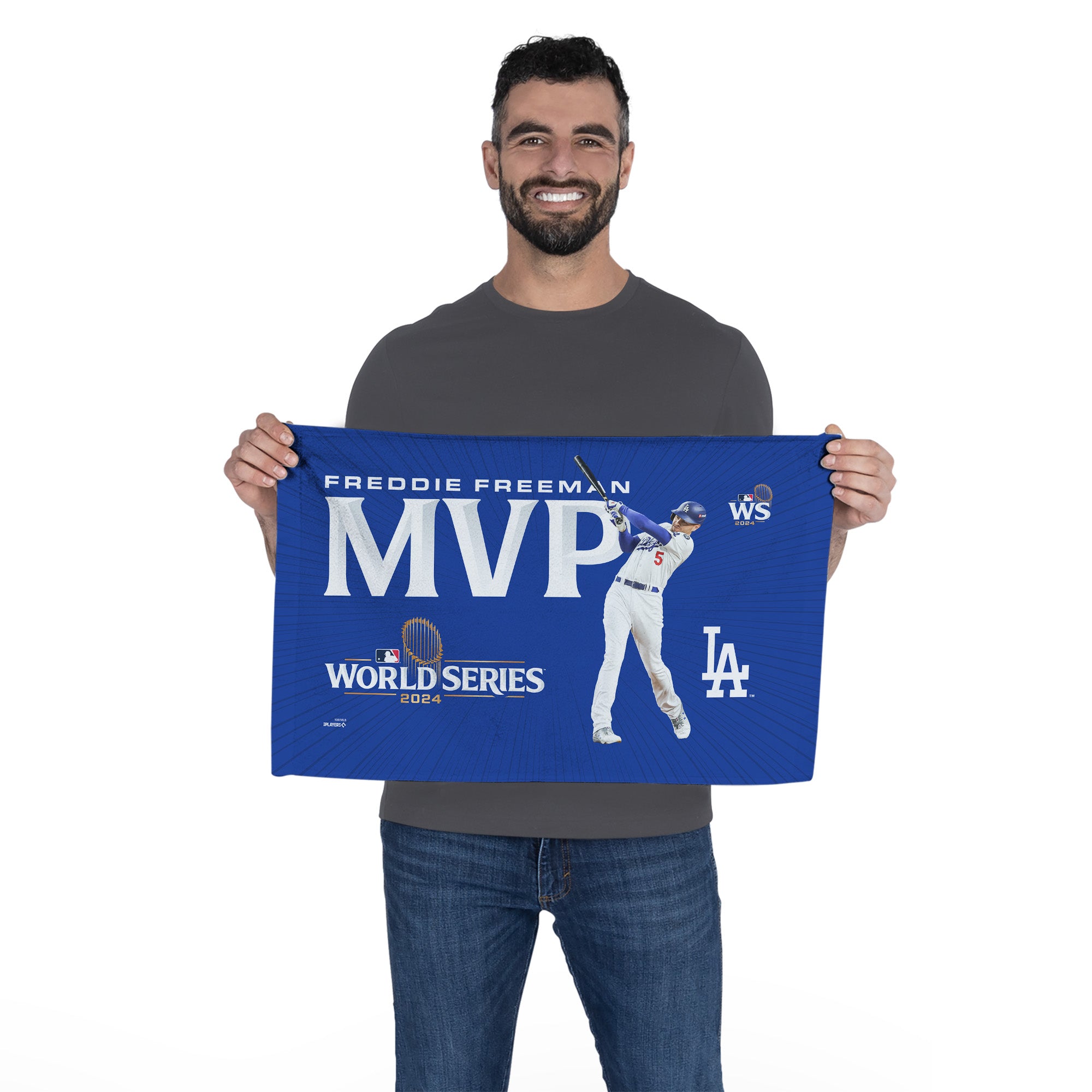 Los Angeles Dodgers MLB World Series MVP Freddie Freeman Fan Towel 2 Pack 16 x 25 Inches