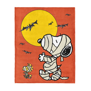 Peanuts Mummy Walk Silk Touch Throw Blanket 46x60 inches