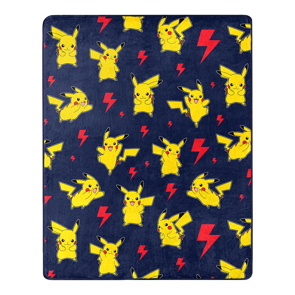 Pokemon Lightning Zap Silk Touch With Plush Hugger 40x50 Inches