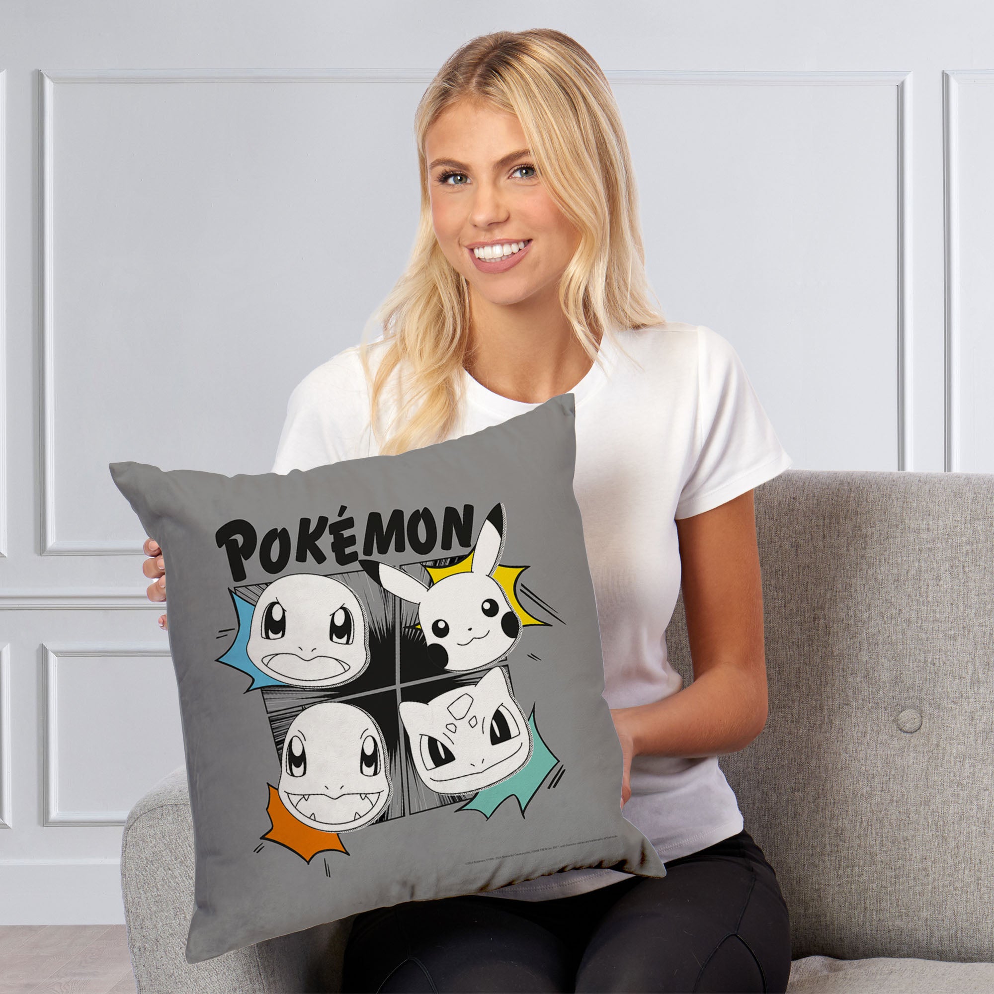 Pokemon One Of A Kind Throw Pillow 18x18 Inches