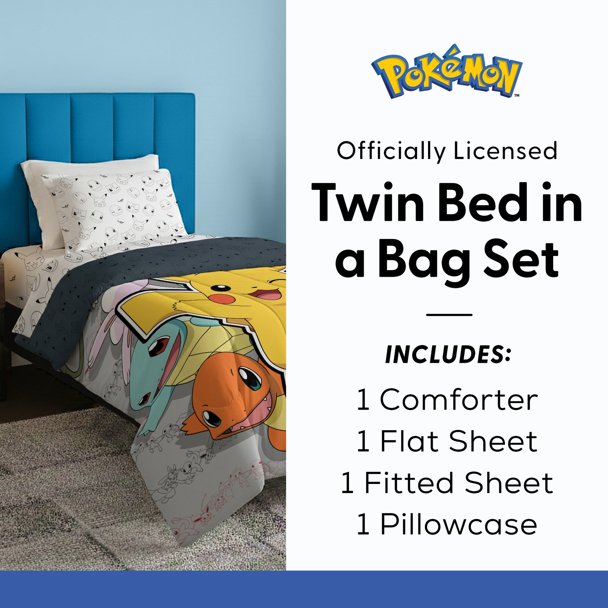 monsters inc twin comforter Pokemon Bed In A Bag Set - Battle Squad