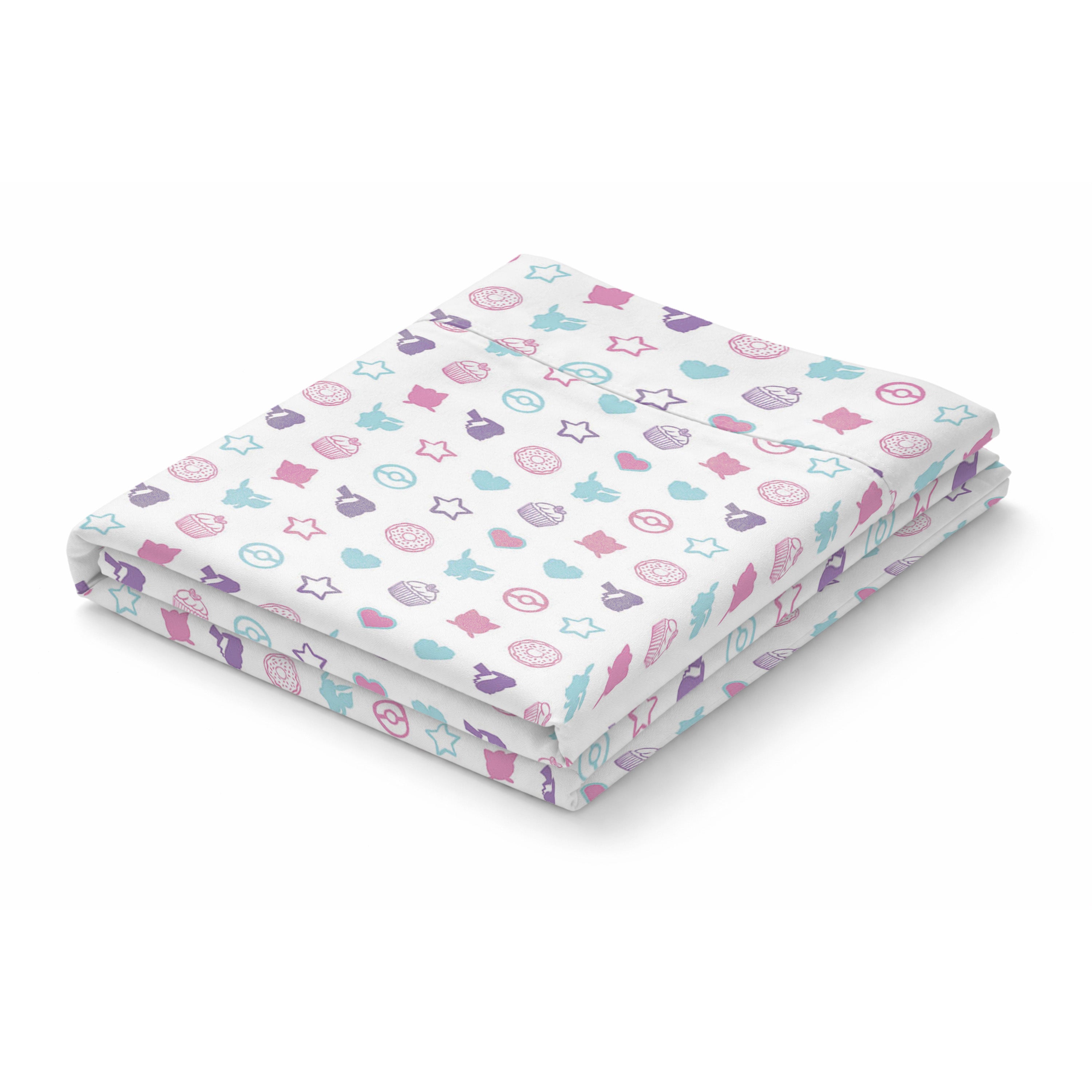 Pokémon Twin Sized Bed in a Bag Set, Pikachu and Eevee theme, Coordinated Comfort Set, Light and Sweet Design, Twin Size
