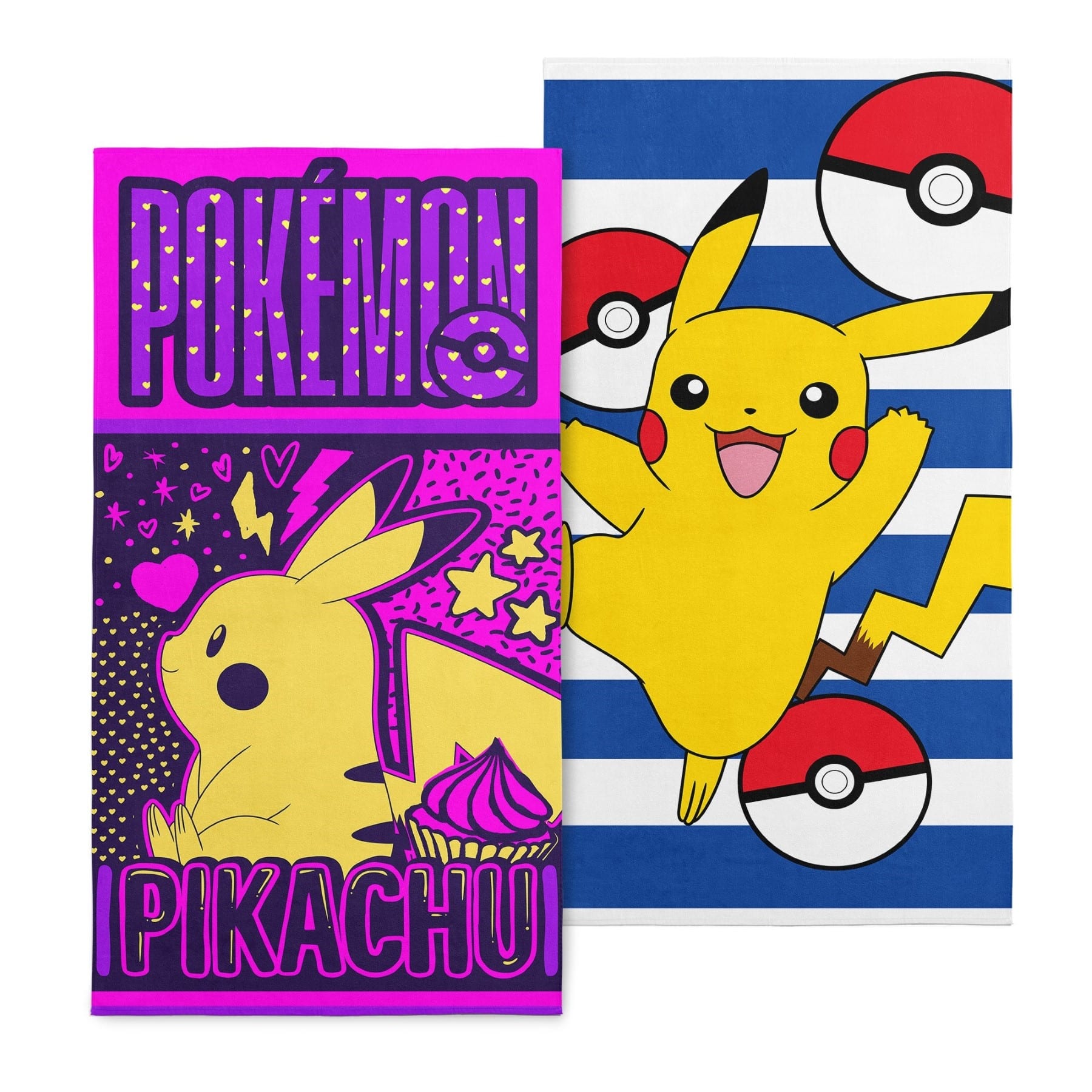 Pokemon Sweet Summer Pika + Beach Pika Beach Towel 2 Pack 30x60 Inches