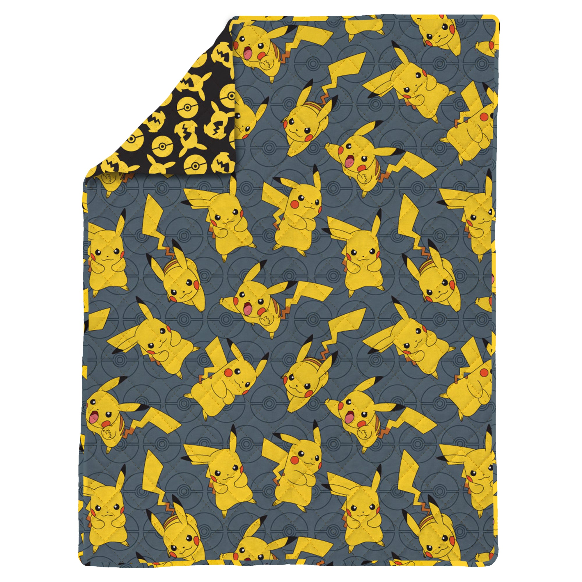 Pokemon Pika Pose Full Quilted Blanket 60x90 inches