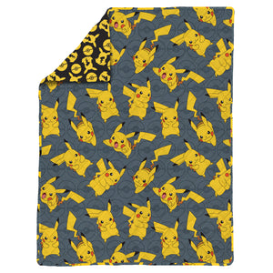 Pokemon Pika Pose Full Quilted Blanket 60x90 inches
