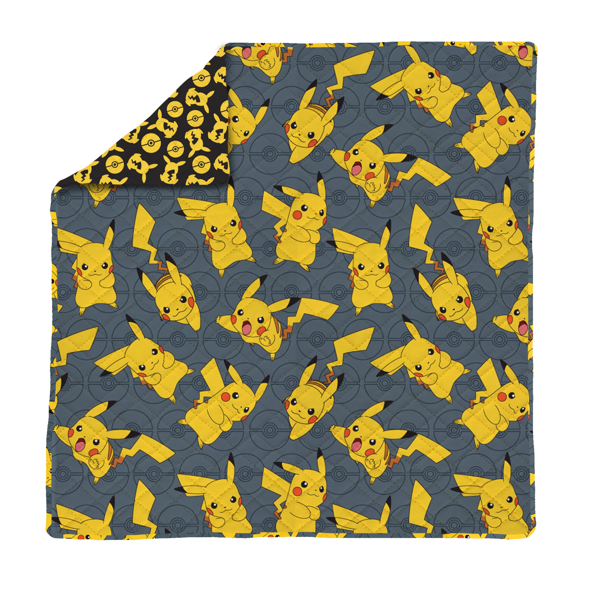 Pokemon Pika Pose Queen Quilted Blanket 90x90 inches