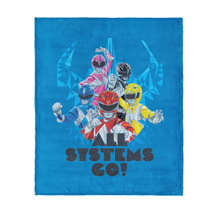 Hasbro Power Rangers All Systems Go Silk Touch Throw Blanket 40X50 Inches